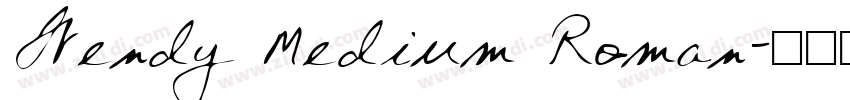 Wendy Medium Roman字体转换